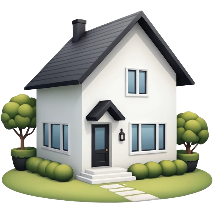 white cozy aesthetic house emoji