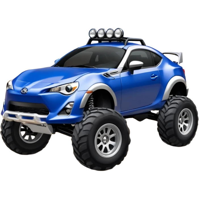 Ultramarine 2013 Off road 4wd monster truck style scion fr-s with silver wheels  emoji