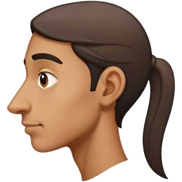big nose side profile view emoji