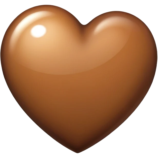 A  brown heart with white emoji