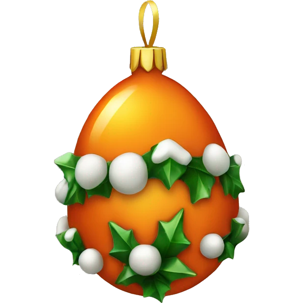 christmas decoration orange color emoji