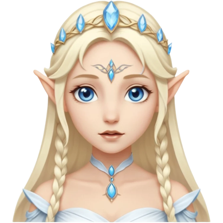 A pale blonde ethereal elf queen emoji