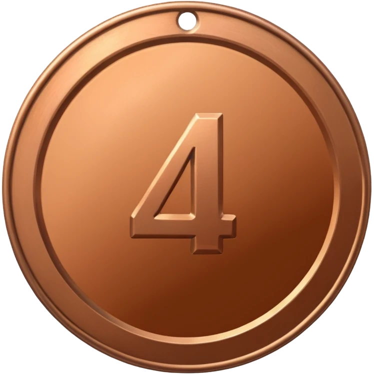Design a medal for a 4th place emoji