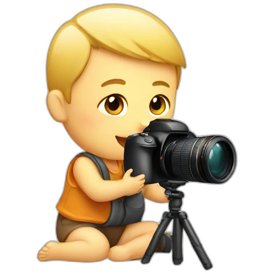 photographer photographing a newborn emoji