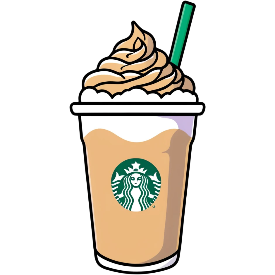 Starbucks iced chai latte with lavender cold foam emoji