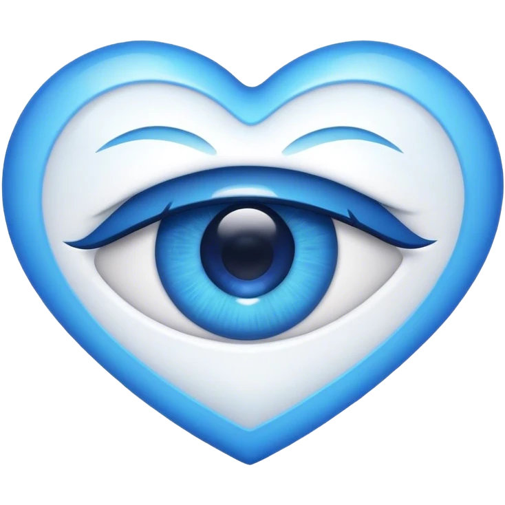 Blue heart eye emoji emoji