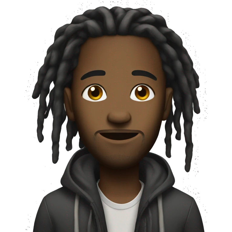 Black guy with dreadlocks harmonizing emoji
