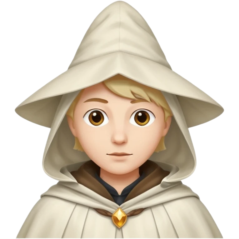 Pointy hat white cloak emoji