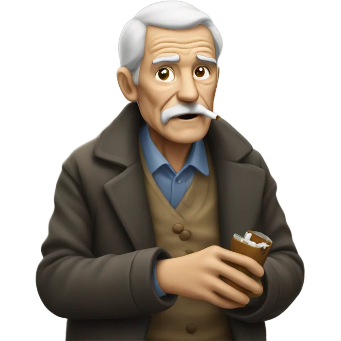 Old man smoking emoji