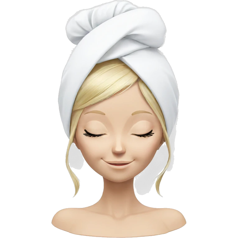 blonde girl with closed eyes emoji