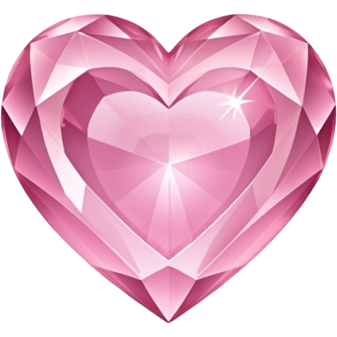 light pink crystal heart emoji