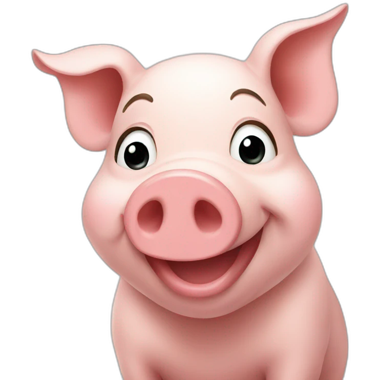 Smiling pig emoji