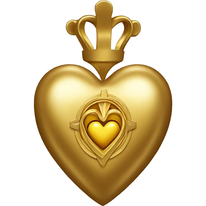 gold sacred heart emoji