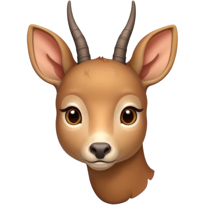 Doe face with little horn make it a little thinner emoji