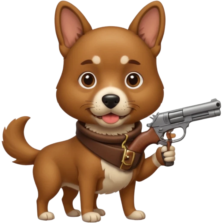 make me a dog with a gun emoji