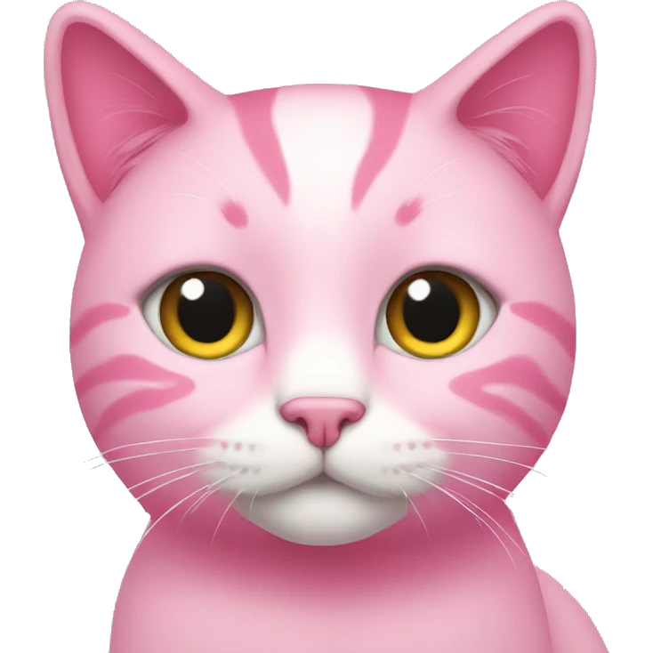 A pink cat emoji
