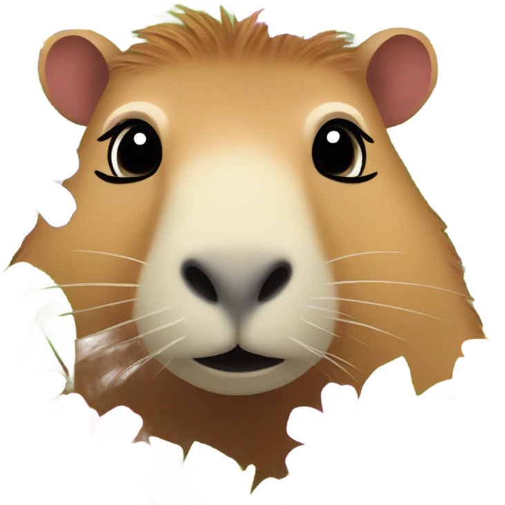 Capybara with flowers emoji