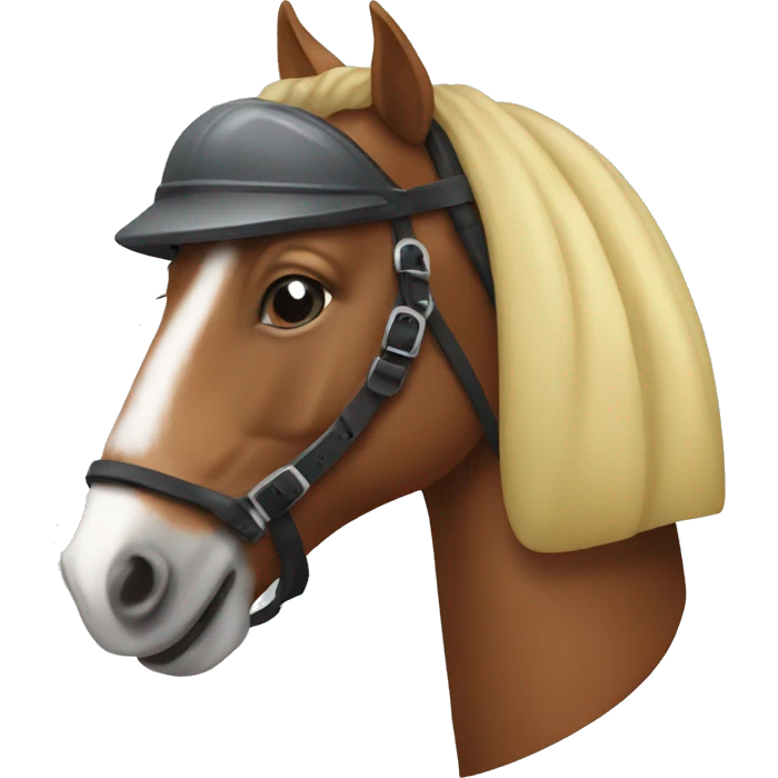 horse with a riding helmet emoji