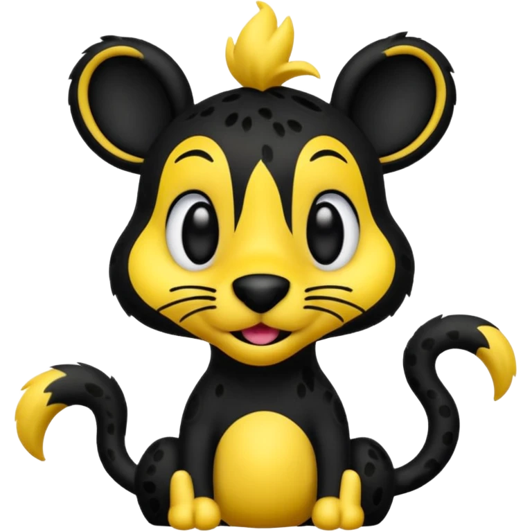 marsupilami noir avec écrit en dessous Spunky emoji
