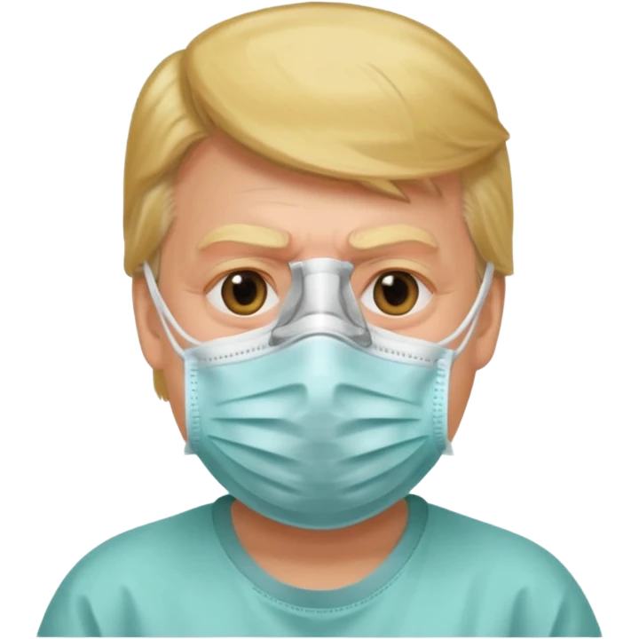 Donald Trump wearing surgical mask emoji