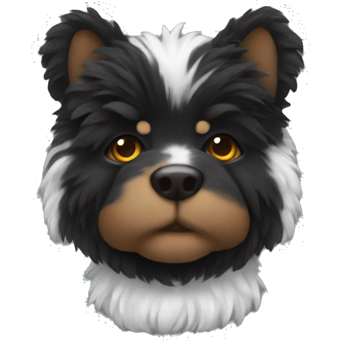 Black shpitz fluffy emoji