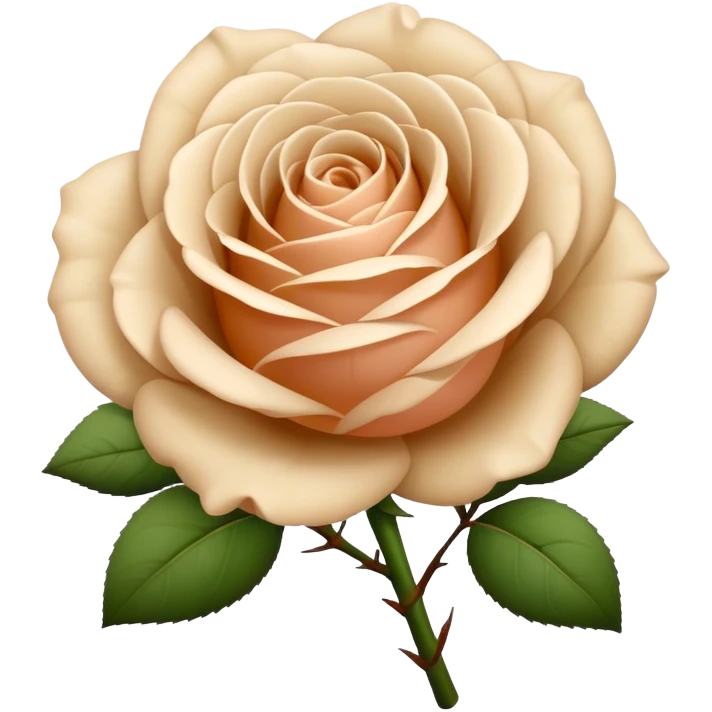 Beige rose  emoji