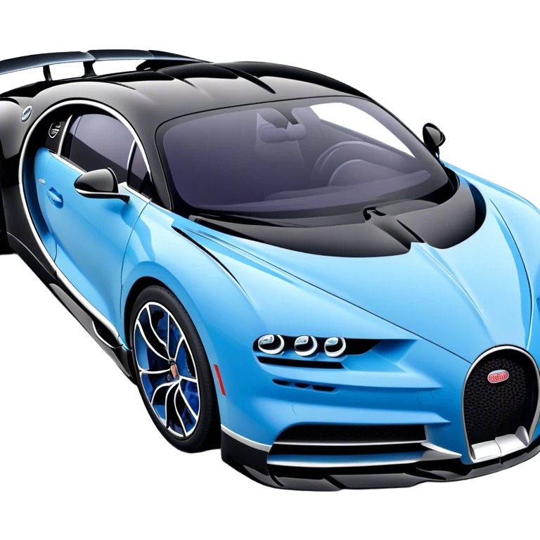Bugatti Chiron - Bugatti (Model Year: 2022) (Iconic colour: Blue and black) emoji
