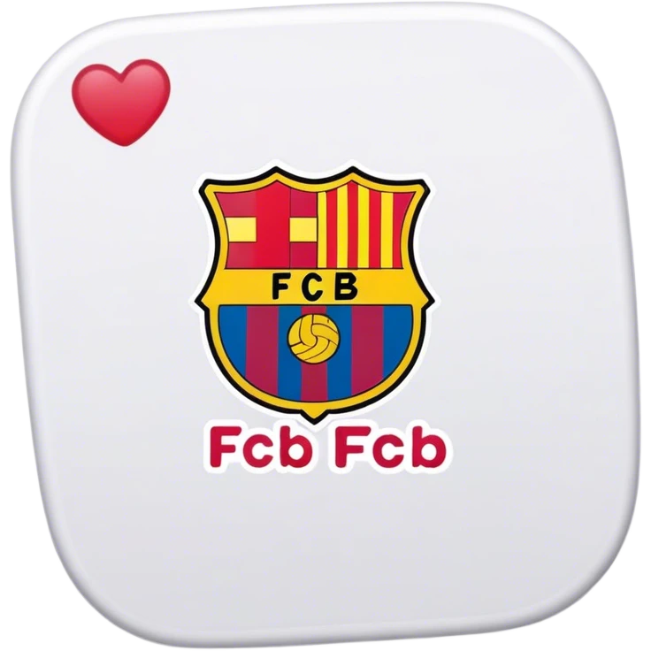 Quiero un sticker que diga FCB  emoji