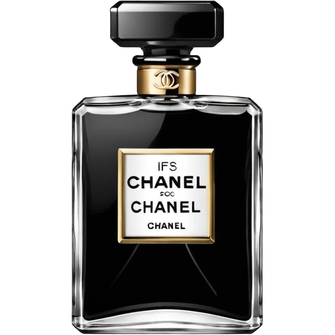 Realistic detailed "Chanel" brand luxury perfume bottle emoji