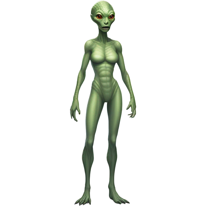 a reptilian alien woman full body emoji