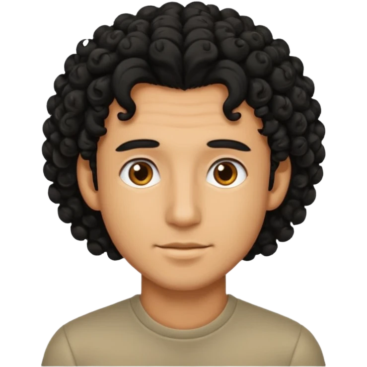 curly haired man emoji