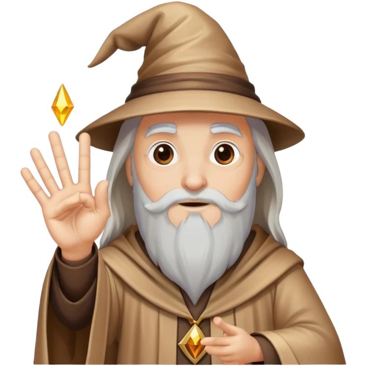 wizard making a stop hand sign emoji