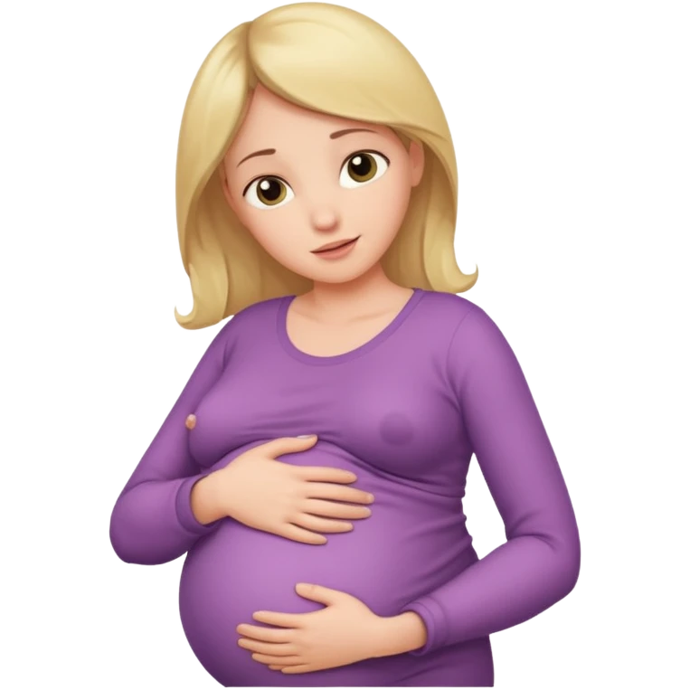 pregnant mother with her hands on womb sideways photo emoji