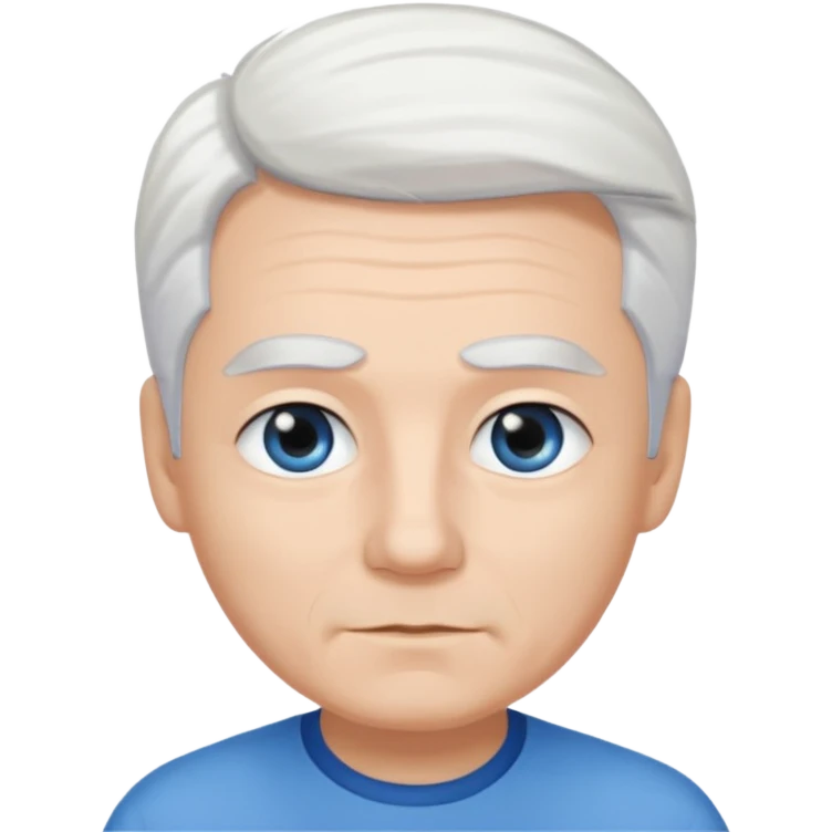 pure white hair,black eyebrows,cute mature Boy,  emoji