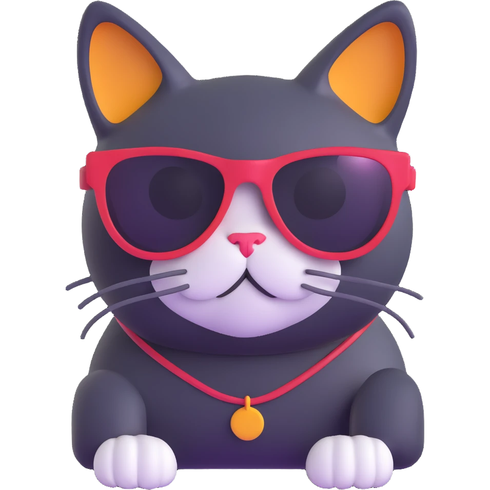 cat wearing sunglasses emoji
