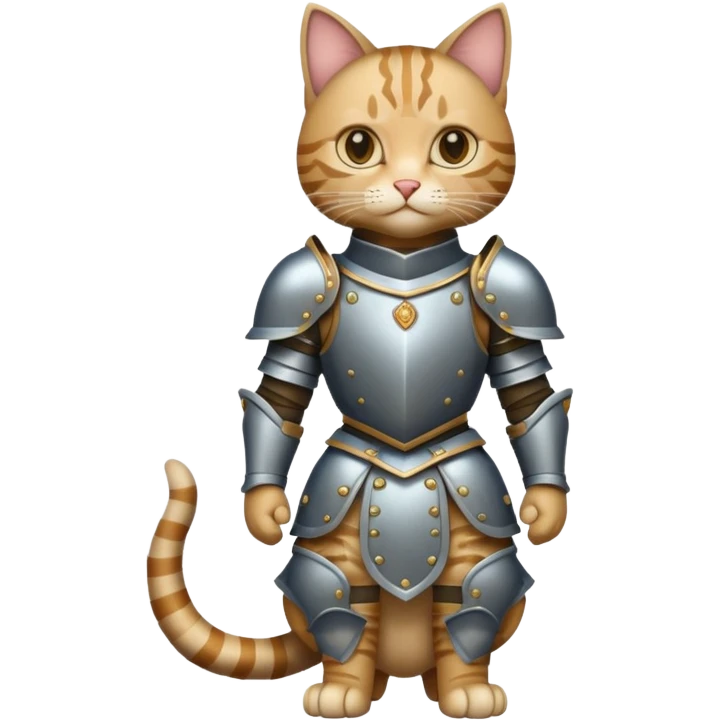 full body cat in armor emoji
