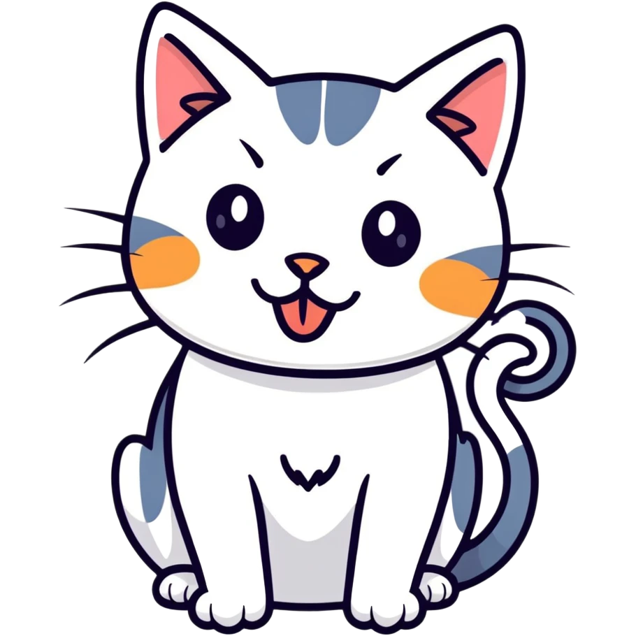 Cat with tongue out emoji