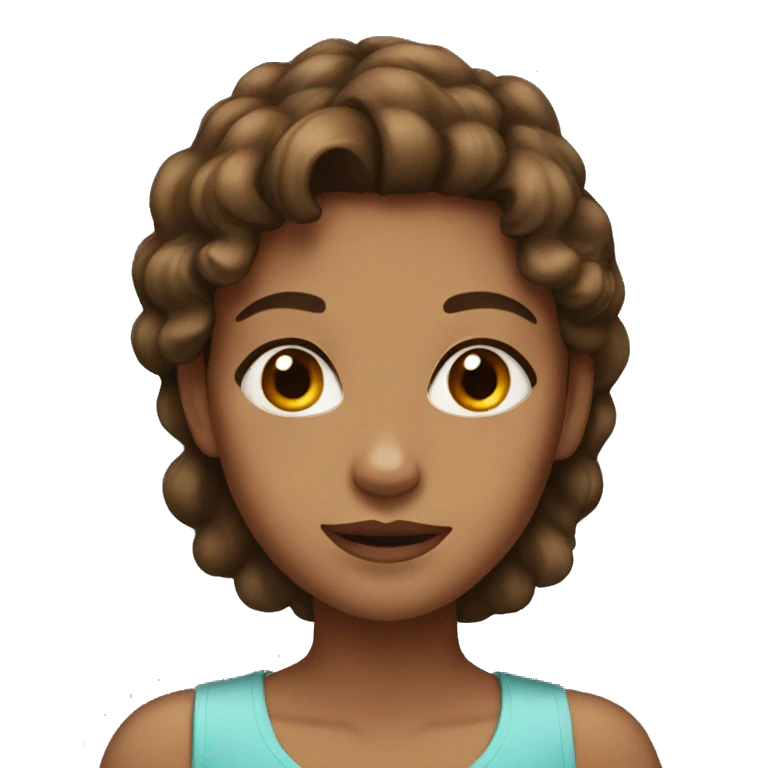 brown haired girl with earrings emoji