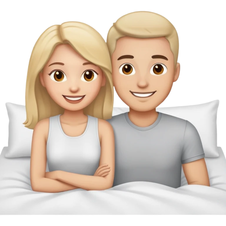 man and woman on the bed  emoji