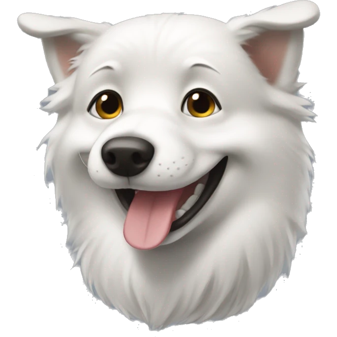 haski dog smiling emoji