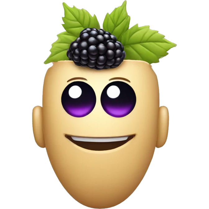 Blackberry blinking emoji