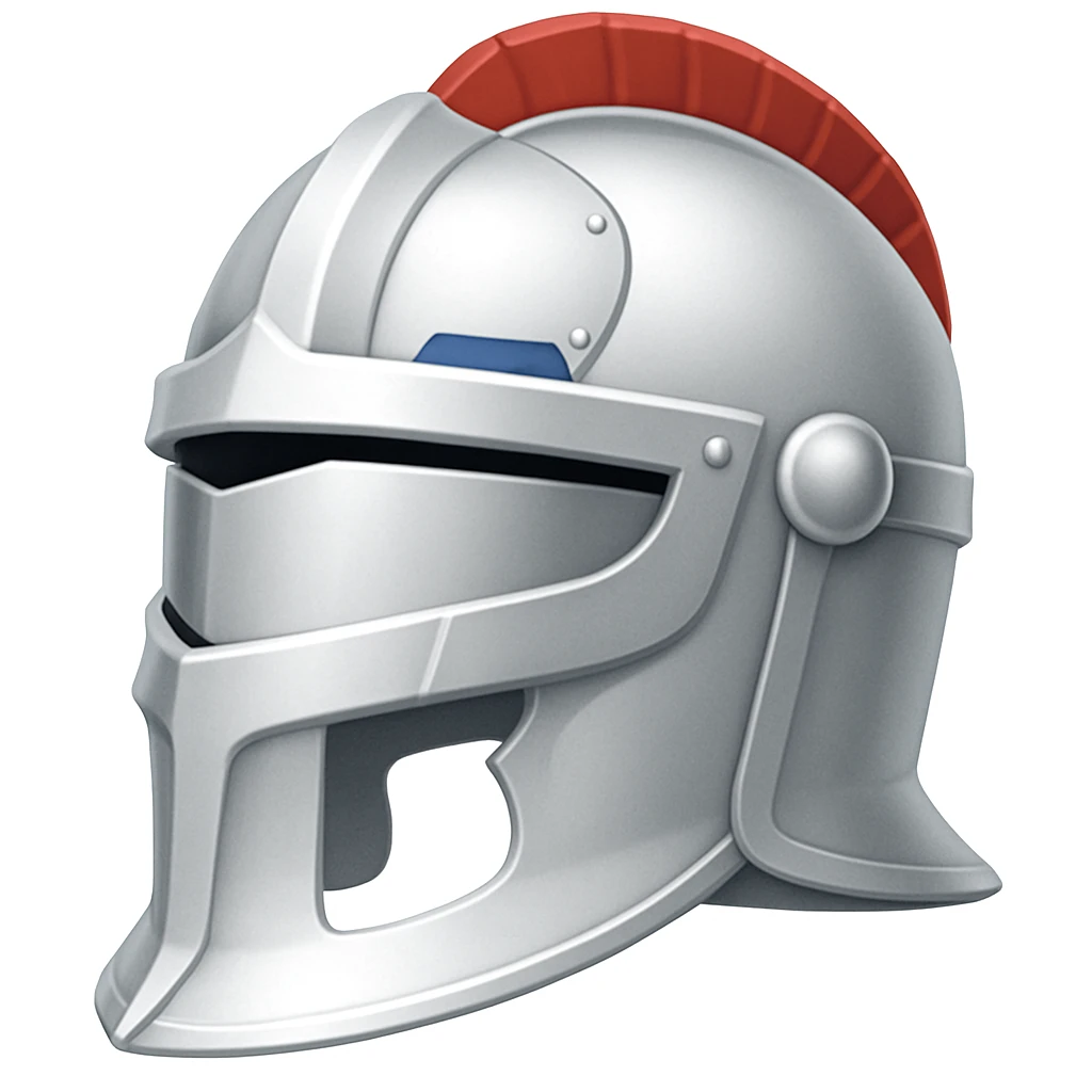 Make the helmet a much lighter silver and remove any gold parts. The original style is emoji style, but since emoji style does not support editing, please keep the look consistent with emoji style while making these changes. emoji