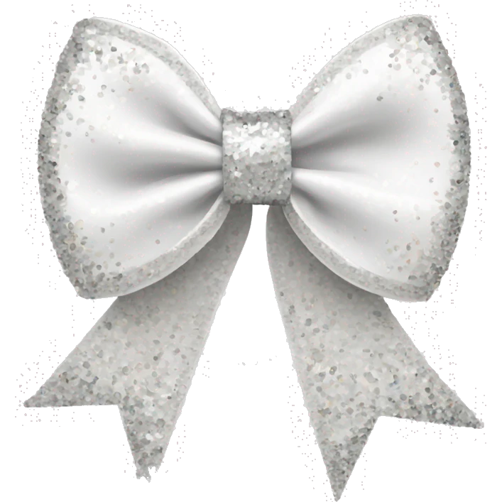 White bow with sequins emoji
