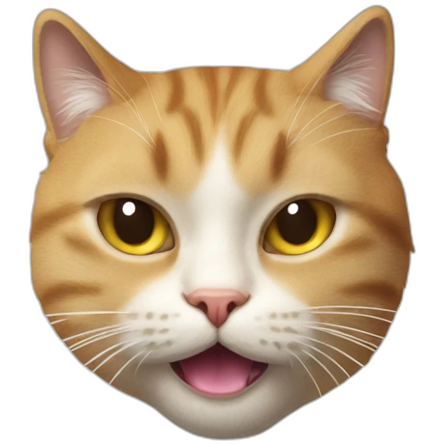 cat sweat face hot water drops exhausted pull tongue emoji