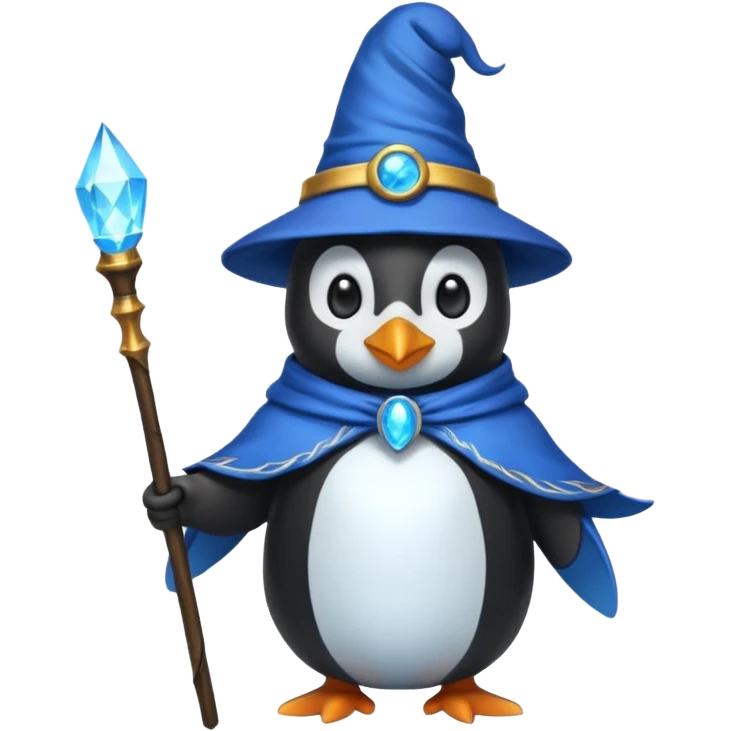 Penguin Wizard emoji
