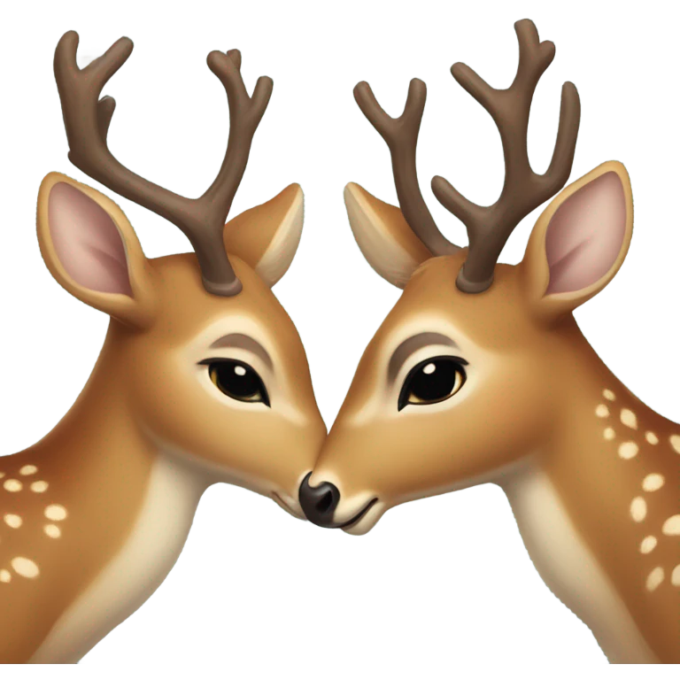 deer kissing deer emoji