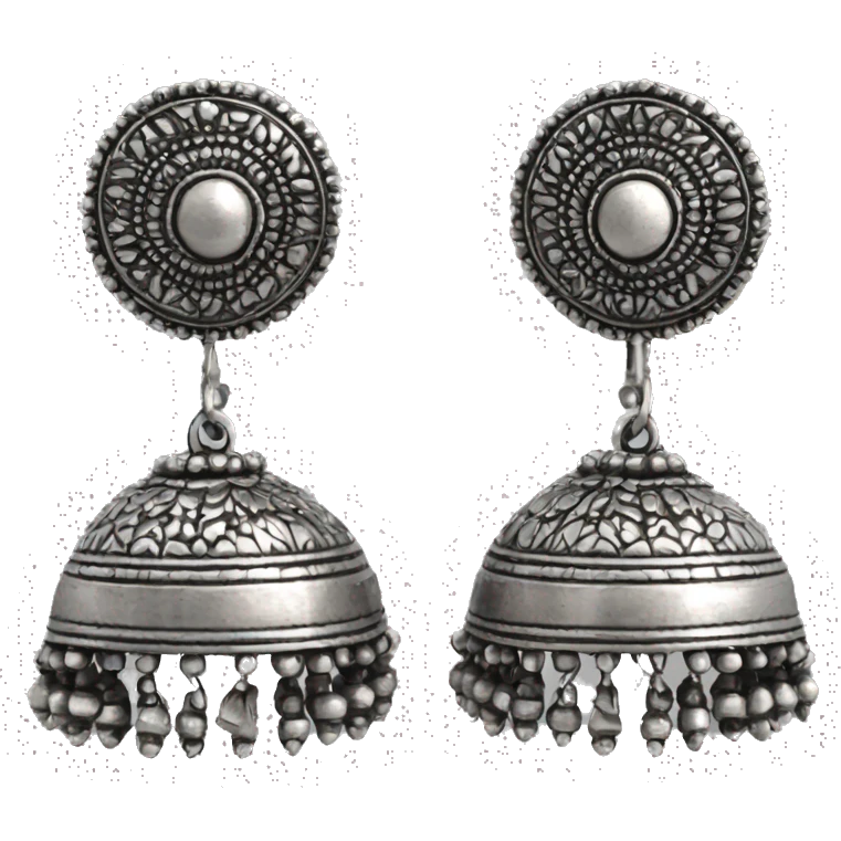 silver jhumka emoji