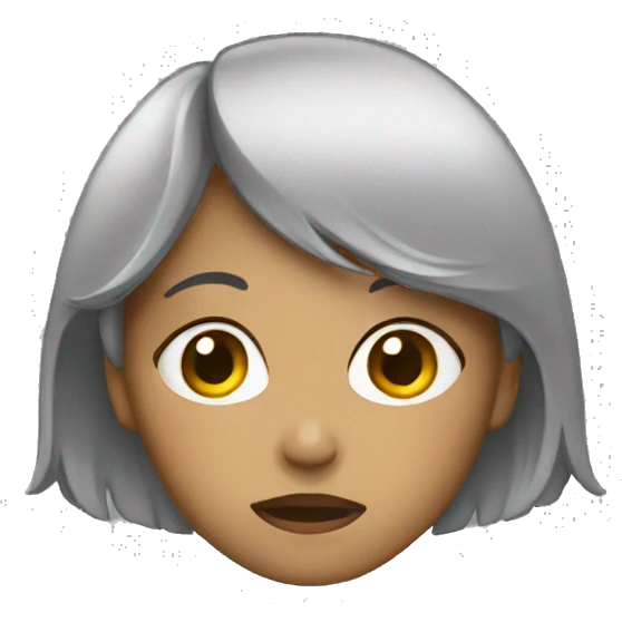 A women girl who cry emoji