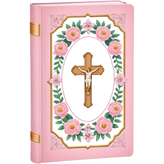 make a catholic catechism with very girly pink tones emoji
