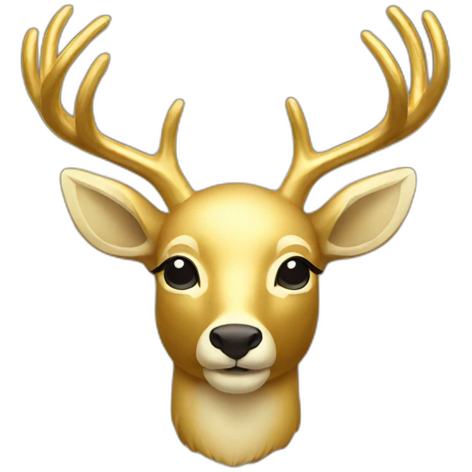 Gold deer emoji